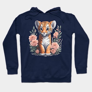 Cute Floral Tiger 4 Hoodie